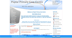 Desktop Screenshot of poplarprimarycarecentre.co.uk